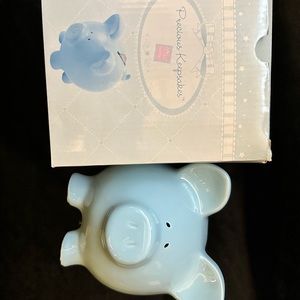 ⭐️NWOT! Blue Ceramic Piggy Bank